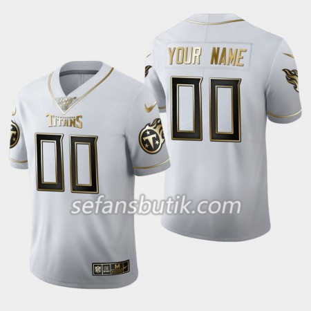 Tennessee Titans Tröjor Custom Nike Vit Golden Edition 100th - Herr Tennessee Titans Tröjor Custom Nike Vit Golden Edition 100th - Herr